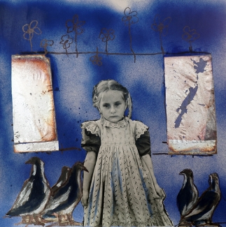 Angèle Straver_Zonder titel 2_mixed media_25x25