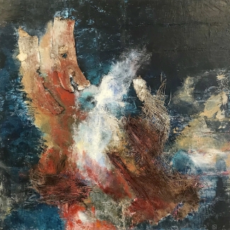 Annemiek van der Hart_Vloer-2_gemengde technieken op linnen_65x65