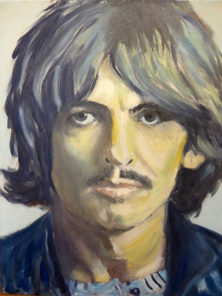 Anton Koenraads_George Harrison 1968_olie op doek_40x50