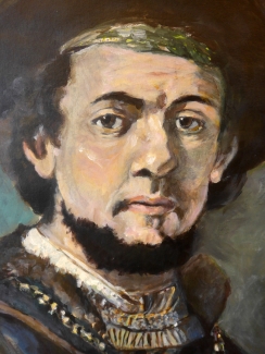 Anton Koenraads_Portret Rembrandt_acryl op karton_50x65-