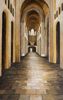 Clementine-van-Dillen-Acryl-Linnen-75x115cm-Kerk-Interieur-scaled