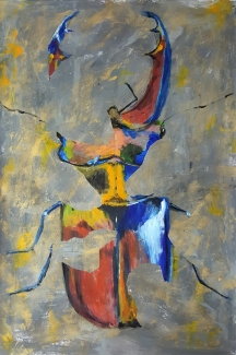 Hans Kuipers_Zonder titel 4_acryl op papier_70x100