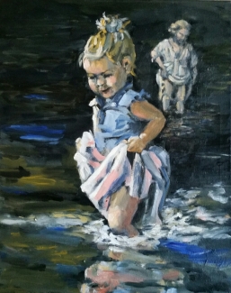 José Kreveld-Soons (YOZAY)_Het Baadstertje_olie op doek_40x50