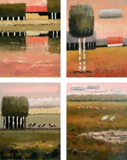 José Kreveld-Soons (YOZAY)_Vierluik in Zornkleuren_olie op papier_4x40x50