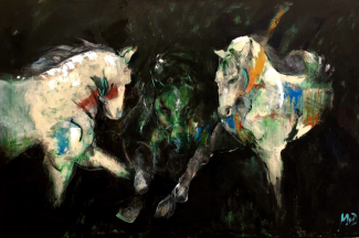 Marja-van-Dooremalen_Horses_acryl-op-doek_80x120