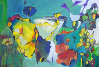 NellievanKemenadeNaarSalvadorDali-Olieverf-70x100 cm
