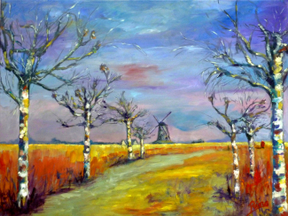 Rina-Bekkers_Zicht-op-Roosdonkse-molen_olie-op-doek_80x60