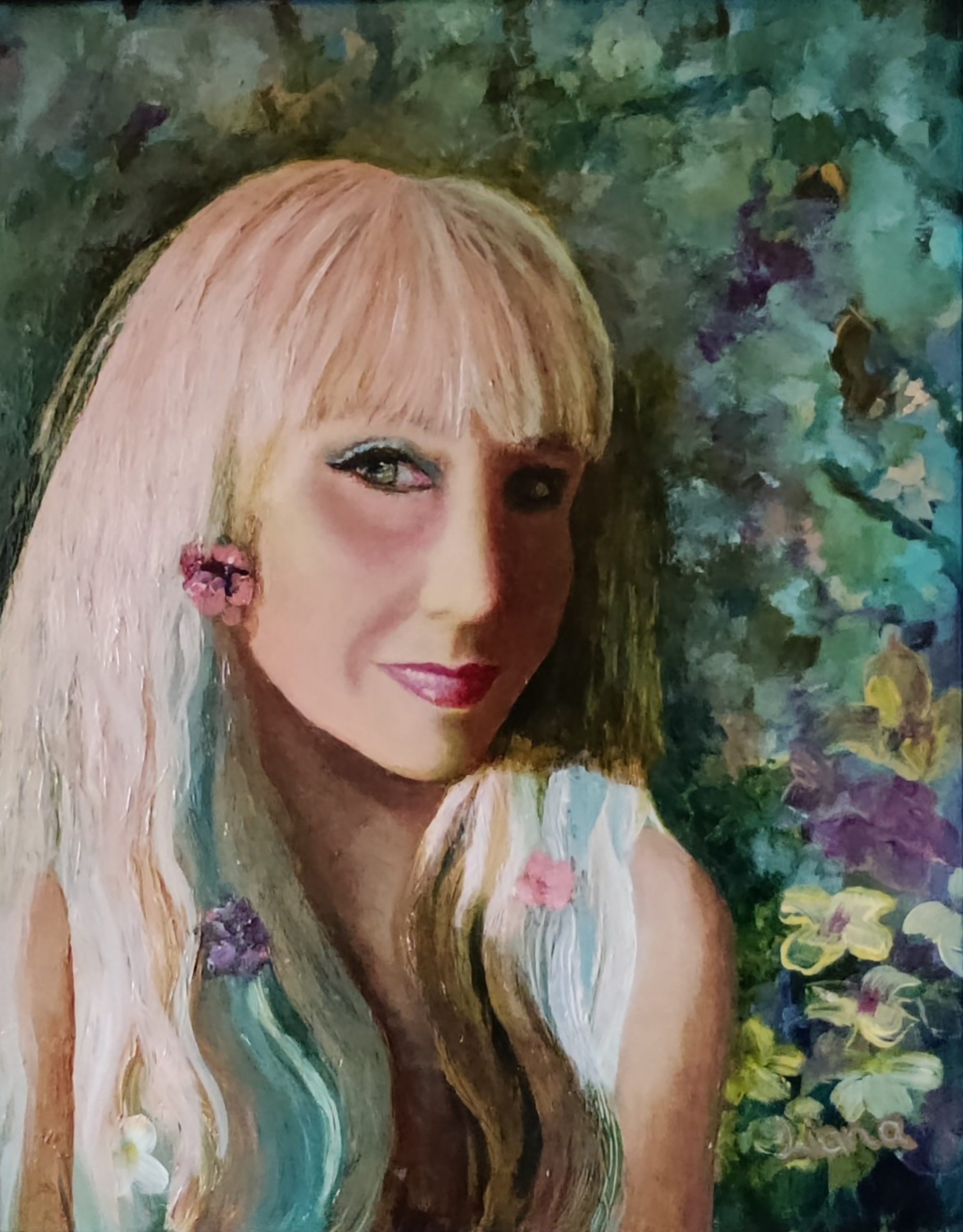 Liana Romeijn Olieverf 30x40 cm Zelfportret